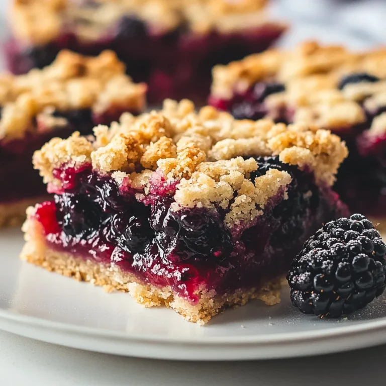 Blackberry Bliss Pie Bars are a delightful treat that combines the tangy sweetness of fresh blackberries with the rich, buttery goodness of a crumbly dough. These bars offer a perfect balance of flavors and textures, making them an ideal dessert for any occasion. Whether you're hosting a summer picnic, celebrating a family gathering, or simply looking for a sweet indulgence on a cozy evening at home, these pie bars will surely impress your guests.