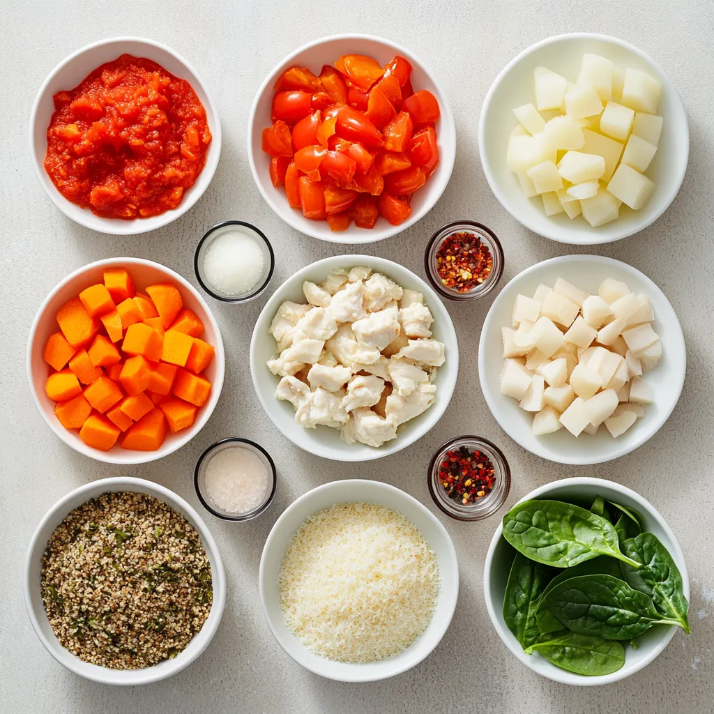 The embrace of comforting flavors is encapsulated in the Creamy Italian Ground Chicken Soup, a delightful dish that blends tenderness and richness. This recipe brings together wholesome ingredients to create a hearty meal perfect for any occasion, whether it's a rustic family dinner or a cozy night in. With its smooth and creamy consistency paired with nutritious ground chicken and vibrant vegetables, this soup promises to be a favorite in any household.