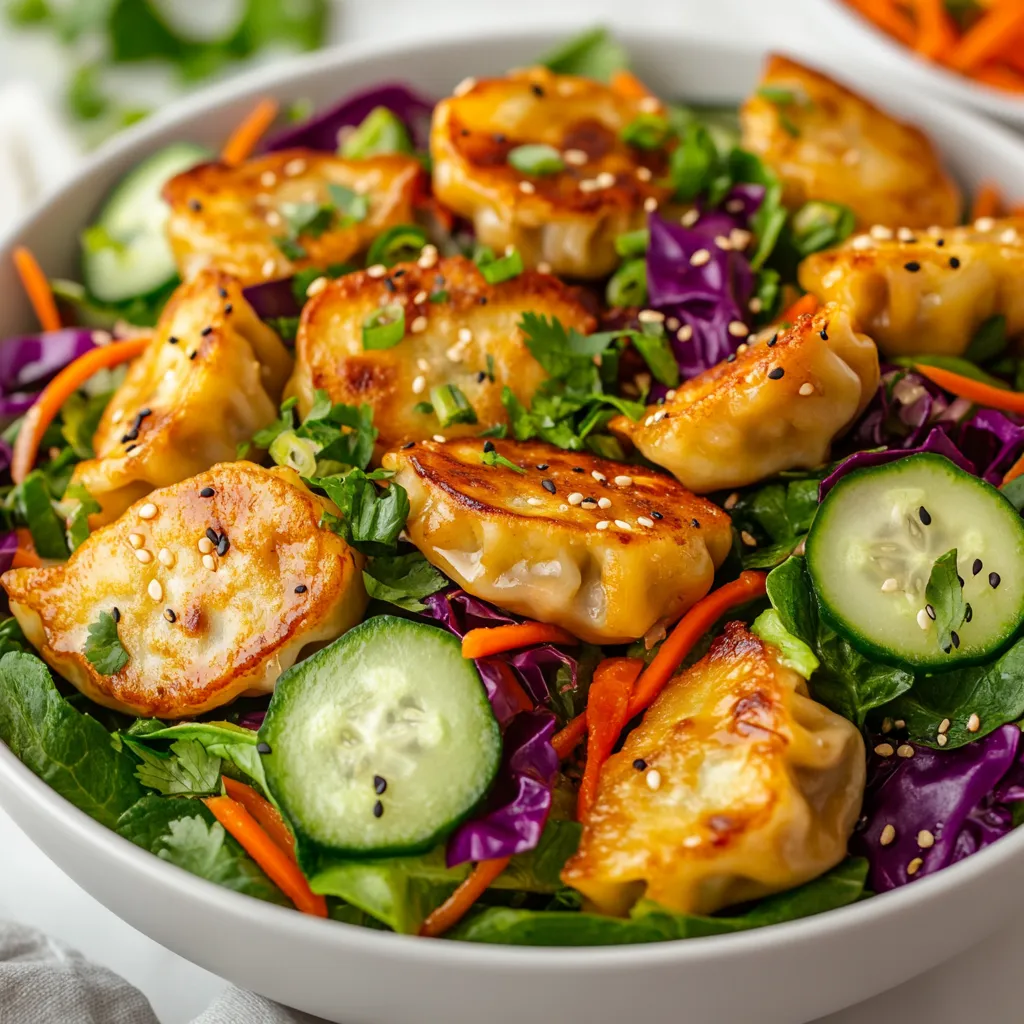 The Potsticker Salad Extravaganza is an innovative and delightful dish that combines the beloved flavors of potstickers with a refreshing salad twist. Featuring crispy potstickers on a bed of mixed greens and vibrant vegetables, it stands out as a wonderful fusion of ingredients. As the culinary landscape continues to evolve, potstickers, traditionally enjoyed as appetizers or snacks, have garnered popularity due to their versatility and flavor. This salad captures the essence of these savory dumplings while introducing crispiness, freshness, and brightness through the accompanying ingredients.