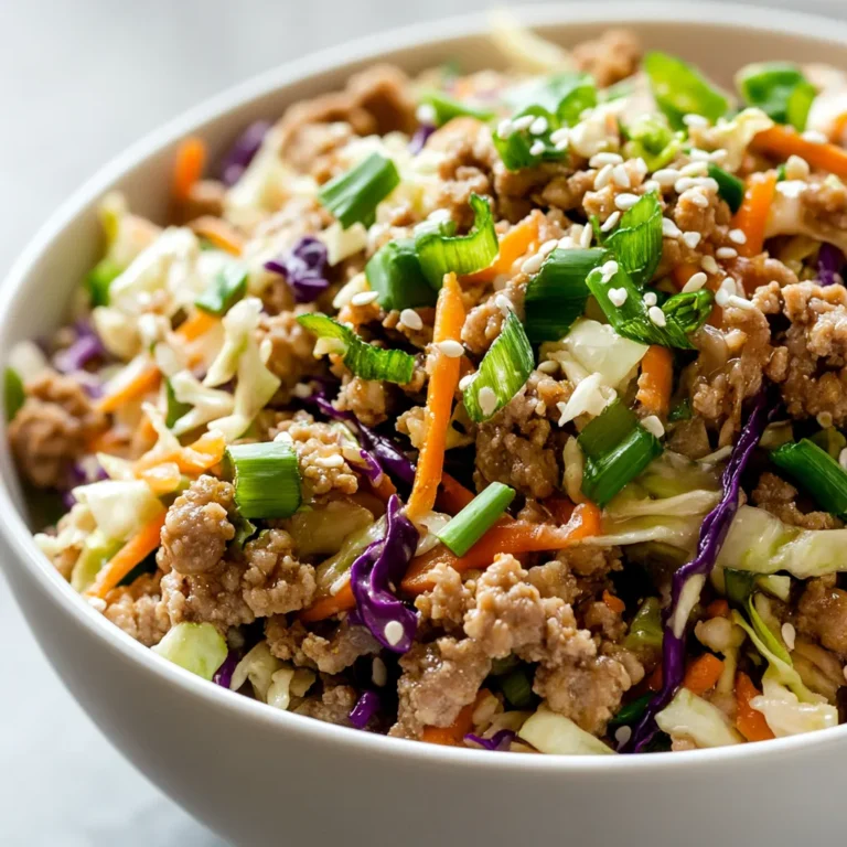 Savory Egg Roll in a Bowl is a delightful twist on traditional egg rolls, bringing all the essence of this beloved dish into a quick and healthy meal. Originating from Asian cuisine, egg rolls are celebrated for their fabulous fillings and crispy outer shells. This bowl version retains those mouthwatering flavors while eliminating the carbs associated with the wrapper, making it a perfect choice for those following low-carb diets or anyone seeking a healthier lifestyle.