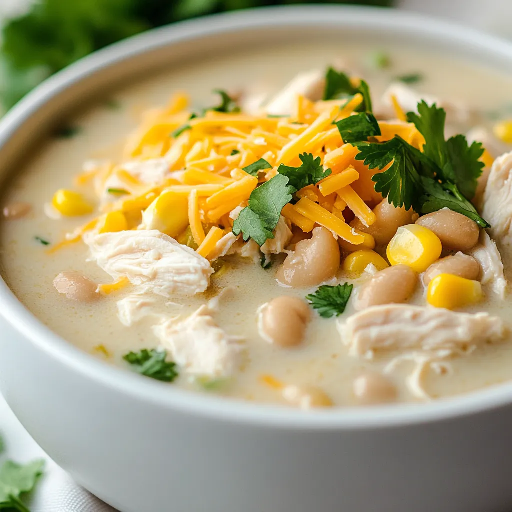 Exploring new and comforting recipes is an essential part of culinary adventures. Creamy White Chicken Chili Delight offers a unique twist on traditional chili, bringing forth a delightful blend of flavors and textures. This dish is not just tasty but also warms the soul, making it perfect for any occasion. Whether you're looking for a simple weeknight dinner or a comforting dish to share with loved ones, this creamy chili can easily fit the bill. The combination of tender chicken, hearty white beans, and a luscious creamy broth creates a meal that's satisfying and sure to please everyone at the table.