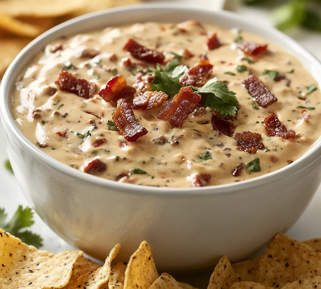 When it comes to the ultimate comfort food that is perfect for a gathering, the Cheesy Bacon Burger Queso Dip shines as a standout option. This delectable dip combines some of the most beloved flavors, bringing together savory ground beef, rich cream cheese, and a blend of melty cheeses with the satisfying crunch of crispy bacon. Whether you’re hosting a game day party, a family gathering, or simply enjoying a cozy night at home, this dip is sure to make the occasion feel special.