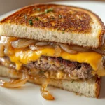 A patty melt is a delightful fusion of classic burger and grilled cheese, bringing together the rich flavors of ground beef, melted cheese, and caramelized onions, all nestled between two slices of crispy rye bread. This recipe is elevated with a special homemade sauce that adds a creamy, tangy touch, making it an unforgettable meal. Whether you're preparing a comforting dinner for two or impressing guests, this patty melt recipe is easy to follow and packed with flavor.