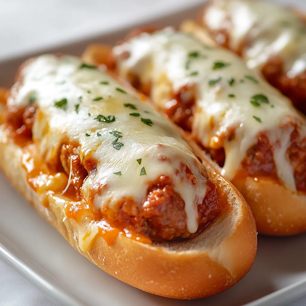 Embrace the ultimate comfort food experience with Cheesy Meatball Subs Delight. This recipe combines juicy meatballs with a rich marinara sauce, all enveloped in soft hoagie rolls and topped with molten mozzarella cheese. Each bite offers a delightful combination of flavors and textures that will tantalize your taste buds. Perfect for casual family dinners or lively game day feasts, these scrumptious subs bring warmth and satisfaction to any gathering.