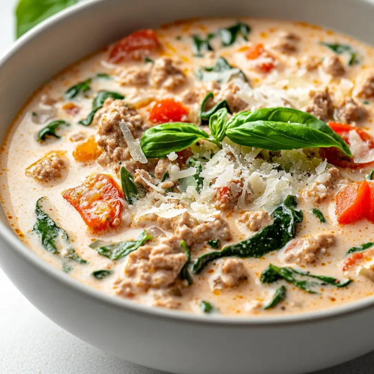 The embrace of comforting flavors is encapsulated in the Creamy Italian Ground Chicken Soup, a delightful dish that blends tenderness and richness. This recipe brings together wholesome ingredients to create a hearty meal perfect for any occasion, whether it's a rustic family dinner or a cozy night in. With its smooth and creamy consistency paired with nutritious ground chicken and vibrant vegetables, this soup promises to be a favorite in any household.