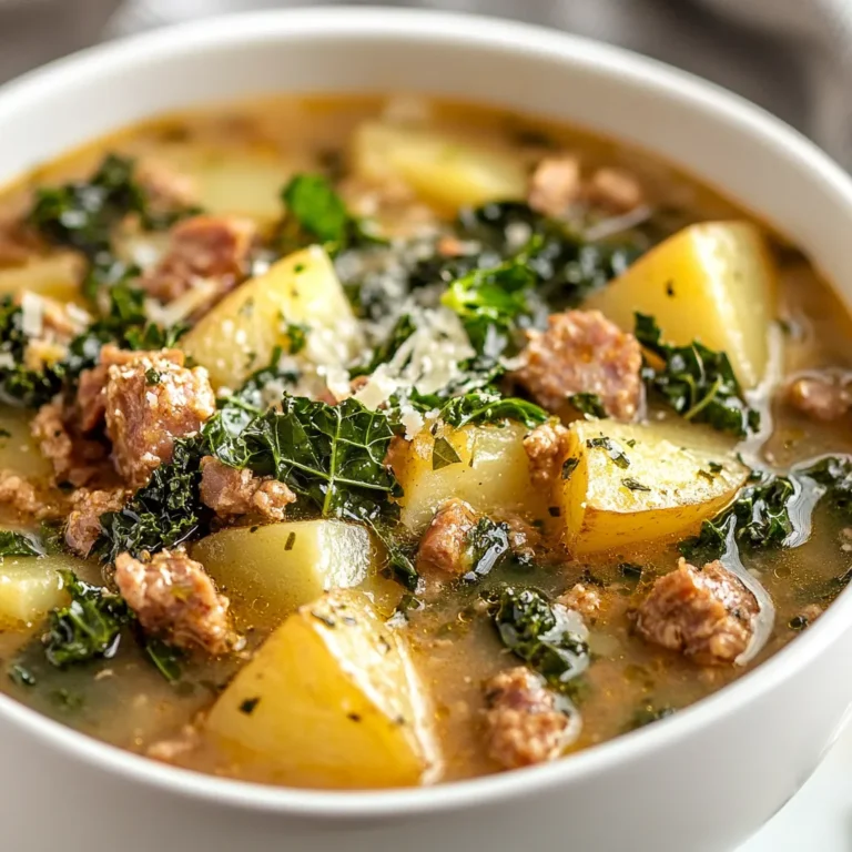 Explore the comforting flavors of a classic Italian dish with a healthy twist: Wholesome Slow Cooker Zuppa Toscana Soup. This hearty soup is ideal for chilly evenings, blending robust ingredients for a delightful meal that requires minimal effort. Discover how the combination of savory sausage, tender potatoes, and vibrant kale can create a satisfying experience for the whole family. This unique version of Zuppa Toscana swaps traditional cream for almond milk and uses Italian turkey sausage, making it a lighter yet equally satisfying alternative. Not only does the use of these wholesome ingredients contribute to a delicious flavor profile, but it also enhances the nutritional value of a beloved comfort food.