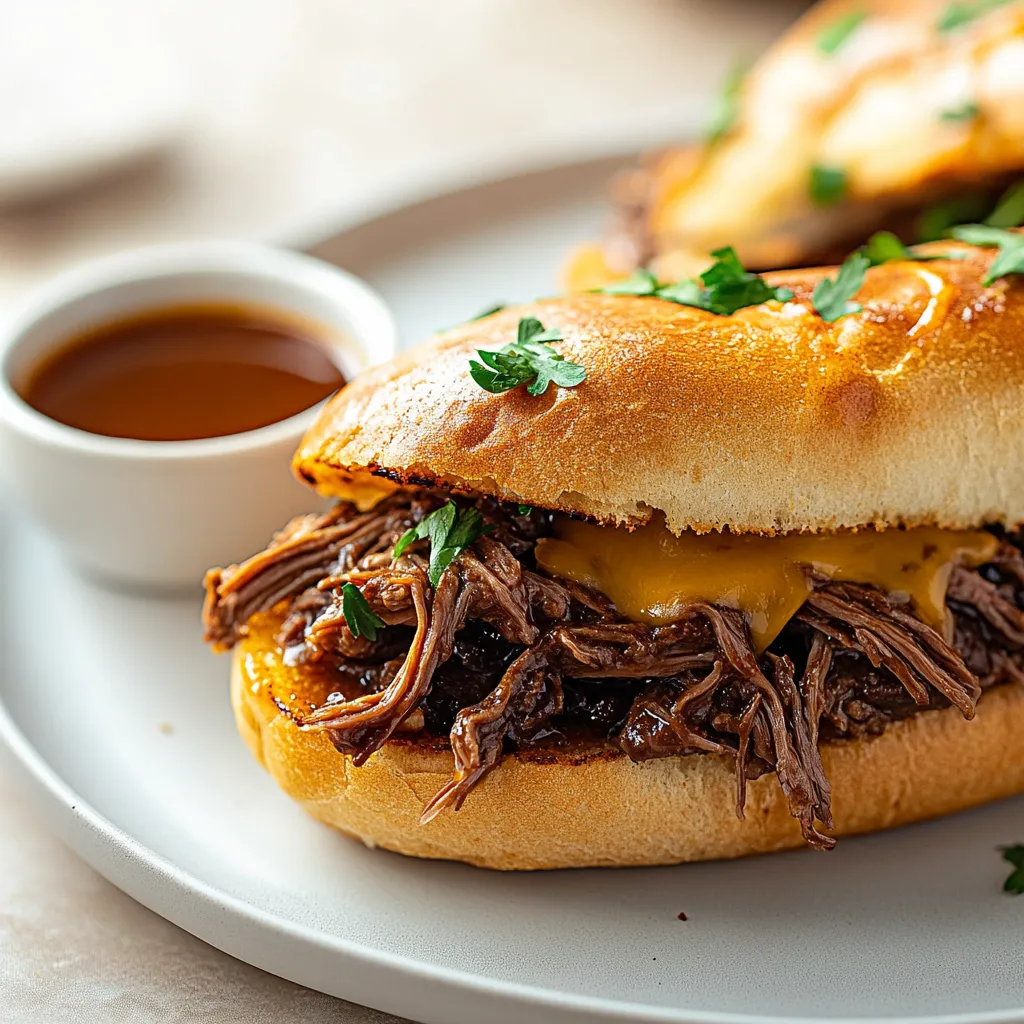 The allure of the French Dip sandwich lies in its rich flavors and satisfying textures. Originating from the United States, this beloved dish features tender, shredded beef enveloped in a crusty roll with the added zest of savory dipping broth. French Dip sandwiches are a staple in many restaurants and homes alike, celebrated for their simplicity and depth of flavor. Here, we delve into a slow-cooked version that transforms the classic into a comforting meal perfect for any occasion: family gatherings, game day, or simply a cozy night in.