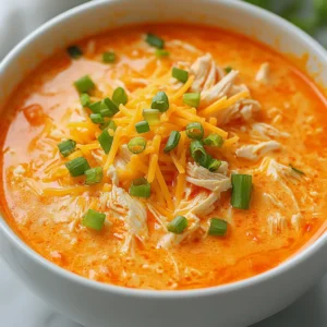 Buffalo Chicken Soup is a comforting dish that combines all the vibrant flavors of Buffalo wing sauce with the heartiness of a warm soup. This recipe creatively embraces the classic hot wing flavors that fans adore, transforming them into a creamy and spicy bowl of goodness. Picture tender shredded chicken swimming in a luxurious broth, enriched with the kick of spicy Buffalo sauce and the freshness of vegetables; it's a culinary hug in a bowl.