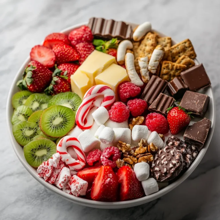 The Candy Cane Charcuterie Delight is a whimsical and festive addition to your holiday celebrations. This vibrant platter, filled with a mixture of sweet and savory treats, is designed not only to please the palate but also to provide an eye-catching centerpiece for any gathering. As the holiday season unfolds, it's the perfect time to serve this delightful spread at family gatherings, holiday office parties, or cozy get-togethers with friends.