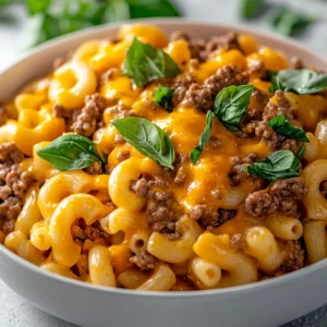Savory Beefaroni Extravaganza is a delightful dish that brings comfort and flavor to the table. Combining the savory goodness of ground beef with a rich tomato sauce and tender elbow macaroni, this dish appeals to both children and adults alike. It’s an ultimate comfort food that can be enjoyed on weeknights or served during a cozy family gathering. This easy-to-make meal embodies warmth and satisfaction in every bite, perfect for those who crave hearty flavors that remind them of home-cooked meals.