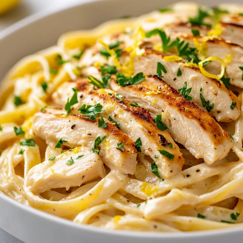 The Garlic Butter Chicken Pasta Delight is a sumptuous amalgamation of creamy textures and robust flavors that create an unforgettable dish. This recipe brings together tender chicken, al dente pasta, and a sauce rich in garlic and butter, making it a perfect meal for any occasion. The interplay between the savory chicken and the garlic-infused buttery sauce, wrapped around perfectly cooked pasta, delivers a comfort food experience that satisfies the taste buds and warms the soul.