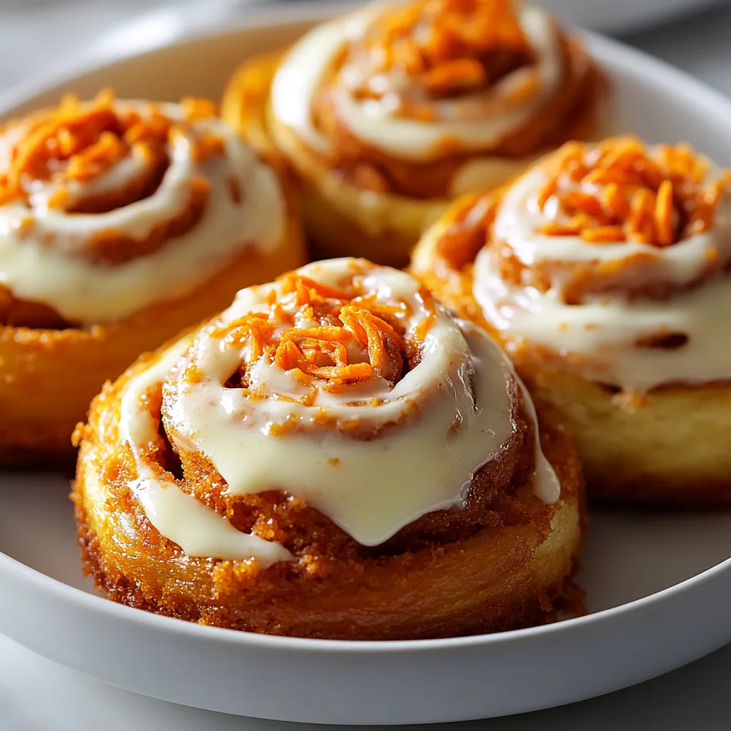Explore the delightful fusion of flavors in these Carrot Cake Cinnamon Rolls, where the classic comfort of cinnamon rolls meets the moist sweetness of carrot cake. This recipe combines the warm spices of cinnamon and nutmeg with the texture-enhancing qualities of grated carrots and crushed pineapple, making for a unique twist on traditional cinnamon rolls. Each bite is a perfect blend of soft, fluffy dough, a spiced filling, and rich cream cheese frosting, set to satisfy any sweet tooth.