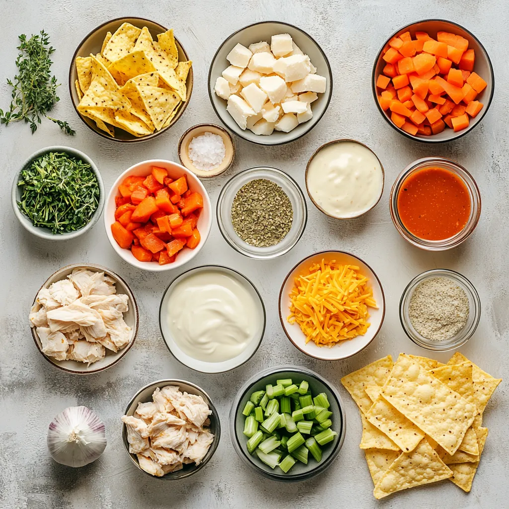 Buffalo Chicken Soup is a comforting dish that combines all the vibrant flavors of Buffalo wing sauce with the heartiness of a warm soup. This recipe creatively embraces the classic hot wing flavors that fans adore, transforming them into a creamy and spicy bowl of goodness. Picture tender shredded chicken swimming in a luxurious broth, enriched with the kick of spicy Buffalo sauce and the freshness of vegetables; it's a culinary hug in a bowl.