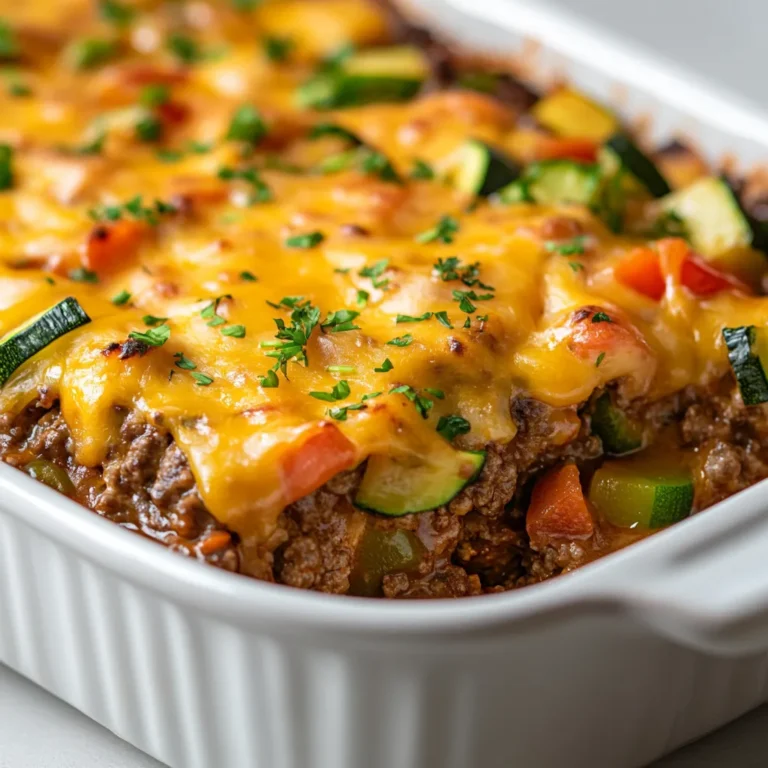 Cheesy Loaded Meatloaf Casserole with Vegetables is a hearty, comforting dish that perfectly blends flavors and textures. This casserole elevates the traditional meatloaf to an entirely new level by incorporating a delicious combination of both ground beef and pork, providing a rich and succulent taste. The addition of colorful vegetables like bell peppers, zucchini, and carrots not only enhances its nutritional value but also adds freshness and vibrancy to every bite.