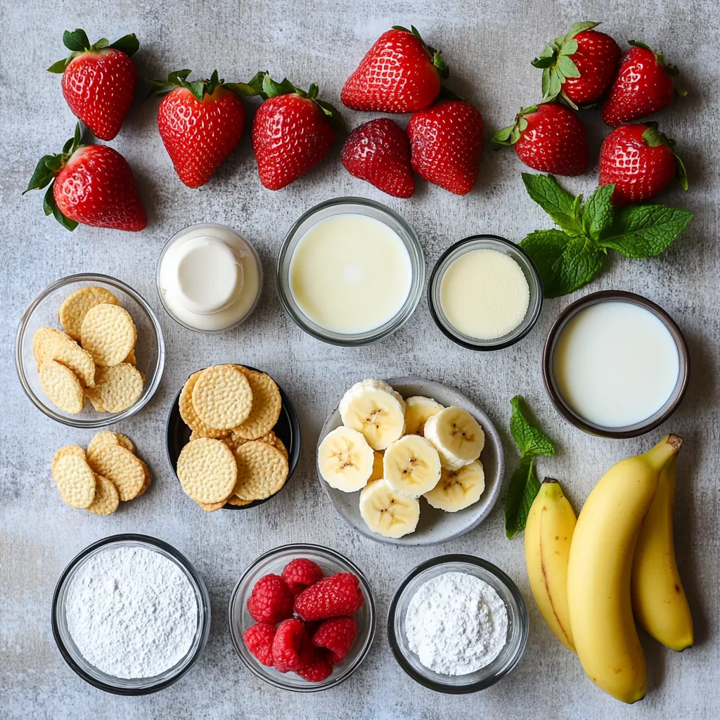 Strawberry Banana Pudding Delight is a deliciously creamy dessert that harmoniously combines the fresh flavors of strawberries and bananas with the smooth texture of vanilla pudding and whipped cream. This delightful, layered treat is perfect for warm weather gatherings, birthday parties, or even just a sweet personal indulgence after dinner. Its vibrant colors and appealing presentation make it a surefire hit among both kids and adults, ensuring it disappears from the table in no time. Whether served at a special occasion or made as a comforting dessert, this pudding delight is a versatile addition to any dessert table.