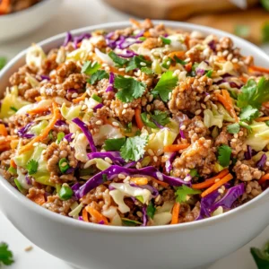 Asian-inspired dishes have gained immense popularity for their unique flavors, fresh ingredients, and satisfying textures. Egg Roll in a Bowl Delight is a fantastic representation of this trend, offering a delightful twist on traditional egg rolls. This dish encapsulates all the savory goodness without requiring the tedious task of wrapping and frying. It’s an uncomplicated yet satisfying meal that brings together ground meat, a vibrant medley of vegetables, and aromatic seasonings.