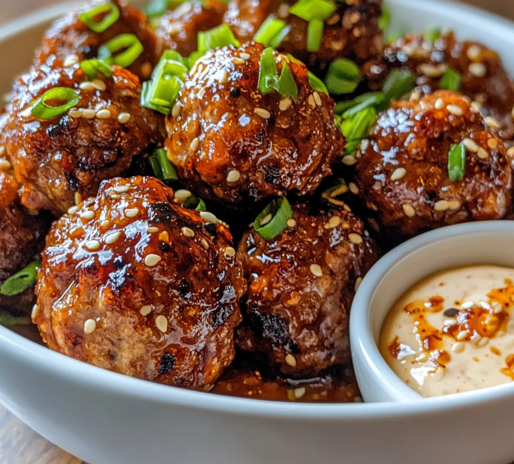 The rich and vibrant flavors of Korean cuisine offer a delightful experience for any food lover. Among the myriad of dishes that encapsulate this culinary tradition, savory Korean BBQ meatballs stand out for their delicious taste and satisfying texture. These meatballs, paired with a fiery mayo dip, create a unique fusion of savory and spicy, appealing to both meat lovers and adventurous eaters alike. The heat from the gochujang combined with the umami of the soy sauce makes each bite a taste sensation, while the creamy dip provides a contrasting texture that enhances the overall dining experience.