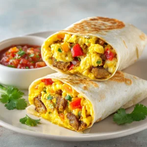 Explore the delightful world of breakfast burritos with this easy-to-follow recipe that promises to dynamize your mornings. Breakfast burritos have become a beloved staple for many, known for their versatility and deliciousness. They make for an ideal meal when you're short on time but want something filling and satisfying to kick-start your day. With a harmonious blend of scrambled eggs, sautéed vegetables, optional meats, and gooey cheese all wrapped in soft tortillas, these burritos ensure that every bite is a flavor explosion.