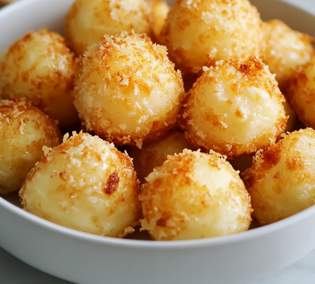 Cheesy Mashed Potato Puffs represent a delightful fusion of textures that is hard to resist. Each bite reveals a crispy exterior that gives way to a fluffy, cheesy center, making them an irresistible snack or appetizer. This recipe emphasizes the versatility of standard mashed potatoes, transforming them into an exciting finger food that's perfect for gatherings, family dinners, or casual snack time at home. The simplicity of preparation, combined with the comfort of familiar flavors, ensures that these puffs are a hit among both adults and kids alike.