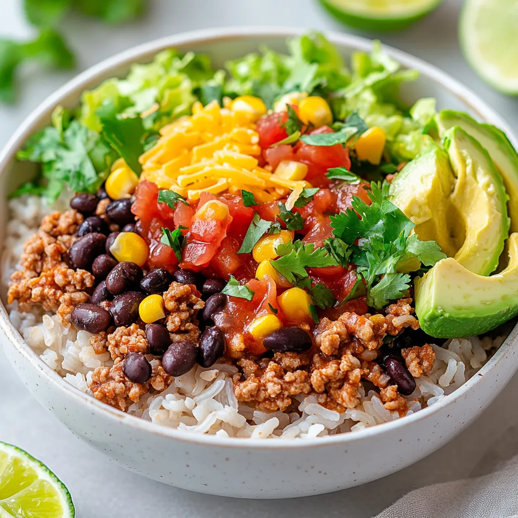 Taco rice bowls have quickly become a staple in modern cuisine due to their delightful blend of flavors and textures. These bowls combine the savory essence of traditional tacos with the heartiness of rice, making for a satisfying meal that caters to a variety of palates. The Taco Rice Bowl Delight stands out as an easy-to-make dish that is not only delicious but also visually appealing, making it a perfect option for busy evenings when you want to enjoy a nutritious dinner without spending hours in the kitchen.