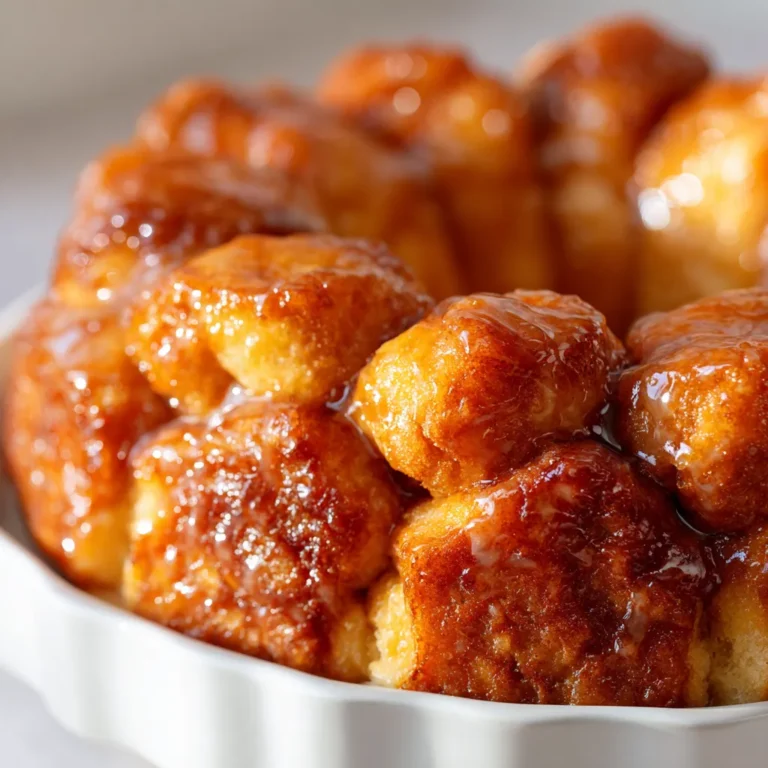 Delve into the world of irresistible desserts with this easy-to-make monkey bread recipe. Perfect for any occasion, this delightful treat combines subtle cinnamon flavors with a gooey buttery texture, making it an instant crowd-pleaser. The elegant pull-apart style not only enhances the eating experience but also adds a layer of fun when shared among family and friends. Whether you’re gearing up for a cozy family brunch, a lively dessert party, or a casual gathering, monkey bread is sure to be the highlight of the table.