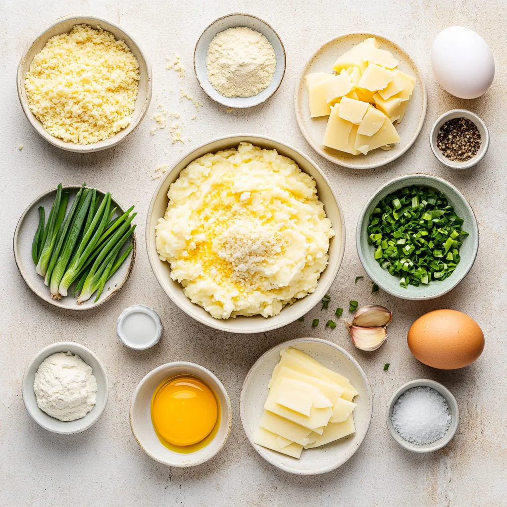 Cheesy Mashed Potato Puffs represent a delightful fusion of textures that is hard to resist. Each bite reveals a crispy exterior that gives way to a fluffy, cheesy center, making them an irresistible snack or appetizer. This recipe emphasizes the versatility of standard mashed potatoes, transforming them into an exciting finger food that's perfect for gatherings, family dinners, or casual snack time at home. The simplicity of preparation, combined with the comfort of familiar flavors, ensures that these puffs are a hit among both adults and kids alike.