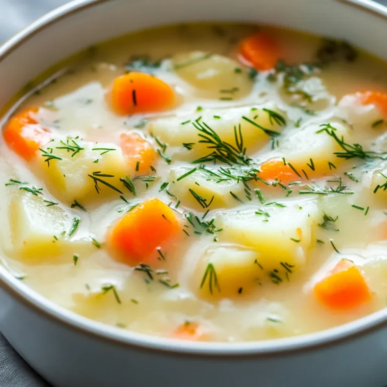 Zupa Ziemniaczana, or hearty Polish potato soup, is a beloved dish deeply rooted in Polish culture. This comforting soup is not just a meal but a reminder of home and warmth, often shared among families during chilly evenings. The simplicity of its ingredients belies the depth of flavor that develops, showcasing how the humble potato can take center stage in a dish brimming with heartiness and comfort.