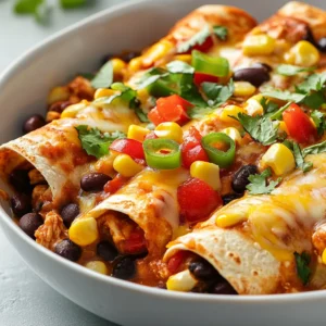 Understanding the charm of Mexican cuisine often starts with vibrant dishes like enchiladas. The Protein-Packed Fiesta Chicken Enchiladas offer a wholesome spin on this classic dish, loaded with nutritious ingredients that not only satisfy but also excite the palate. With a focus on heartiness and flavor, this recipe is crafted using accessible ingredients that can elevate your dinner experience. Ideal for family gatherings or weeknight dinners, these enchiladas incorporate a range of textures and flavors, from the creamy filling to the gooey cheese topping.