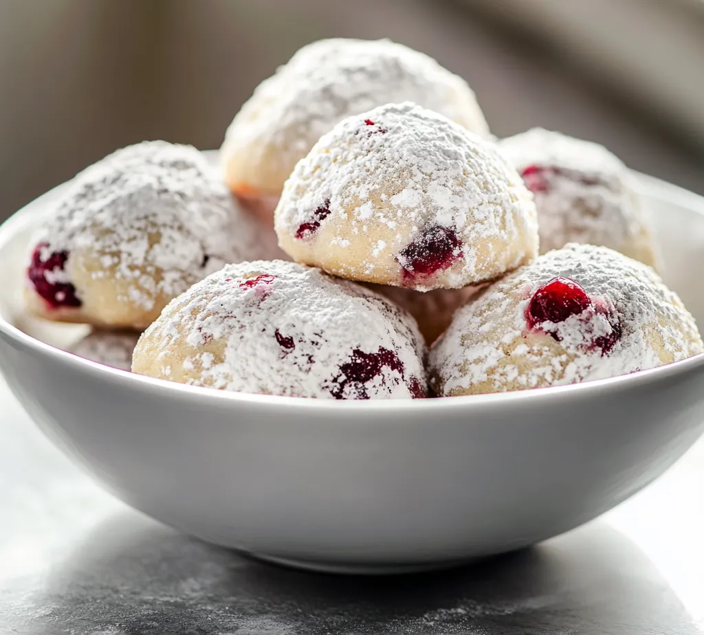 Cranberry Orange Snowball Cookies are a delightful treat perfect for the holiday season. With their melt-in-your-mouth texture and a tantalizing combination of tart cranberries and zesty oranges, these cookies are sure to be a hit at any festive gathering. The soft, buttery goodness of these cookies is enhanced by the intricate flavors of sweet orange and tangy cranberries, creating a perfect balance that tantalizes the taste buds with each bite.