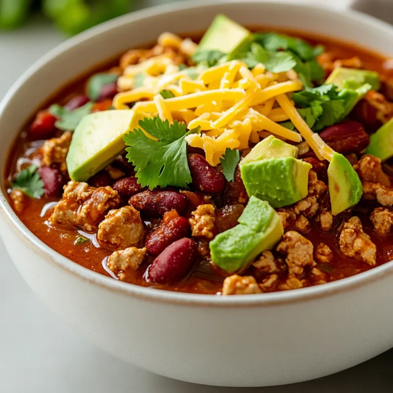 Delve into the comforting world of slow-cooked meals with the Cozy Slow-Cooker Turkey Chili Delight. This scrumptious dish combines lean ground turkey with a medley of beans, tomatoes, and spices, creating a hearty meal that warms the soul. Ideal for busy families and meal prepping, this chili can be easily customized with various toppings to satisfy every palate.