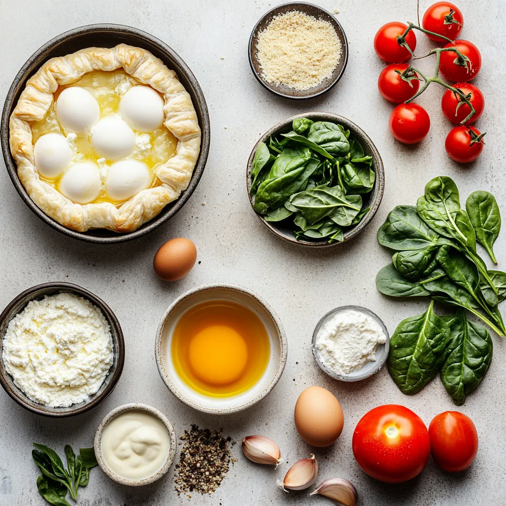 Delve into the delicious world of Baked Eggs Napoleon with Spinach and Ricotta, a dish that masterfully combines delicate layers of puff pastry with fresh ingredients for an elegant yet simple meal. This recipe is ideal for brunches, special occasions, or everyday dining. The contrast between the flaky pastry and creamy filling creates a delightful experience for your taste buds, making it a standout dish.