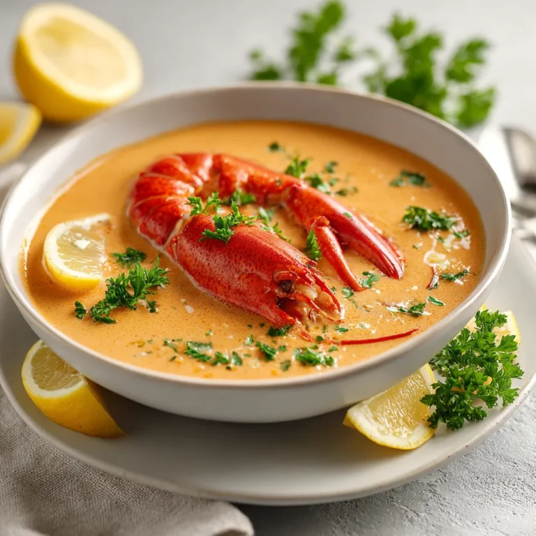 The rich, velvety texture of Lobster Delight Bisque makes it a standout dish, perfect for special occasions or a cozy night in. This recipe combines the delicate flavors of fresh lobster, aromatic vegetables, and a touch of cream, creating a luxurious experience for your palate. The complexity of flavors and the silky consistency of this bisque not only tantalizes the taste buds but also elevates the dining experience to a gourmet level.