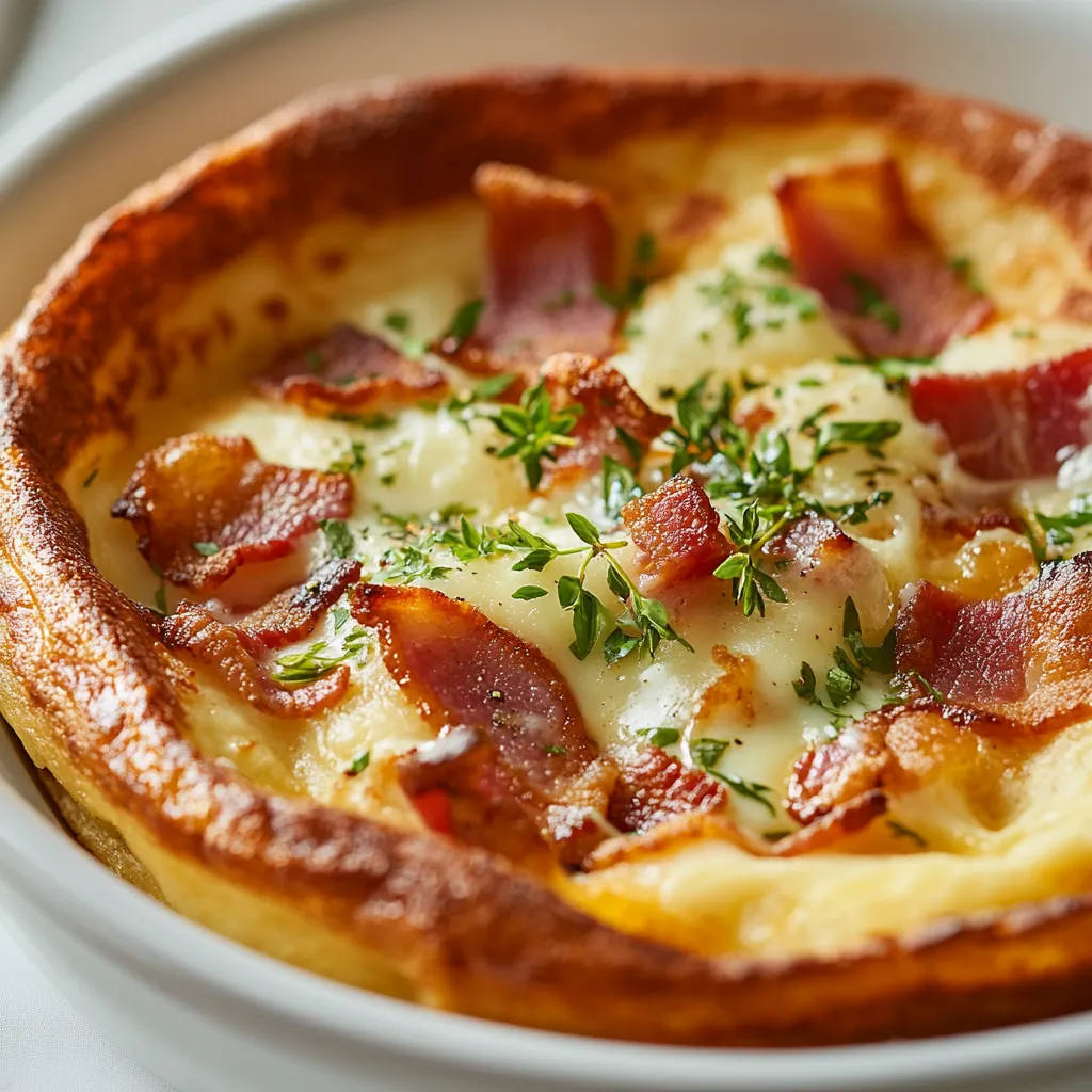 Dutch Baby Pancakes are a delightful signature dish that combines simplicity and impressive presentation in equal measure. Originating from German cuisine, these pancakes are known for their airy texture and rich flavors. Unlike traditional pancakes, Dutch Babies are baked in the oven, which allows them to puff up beautifully, creating a fluffy interior that is both soft and satisfying. The savory twist of this recipe featuring fresh herbs and cheese offers a unique take that can easily transition from a delightful breakfast to an elegant brunch or a quick weeknight dinner.