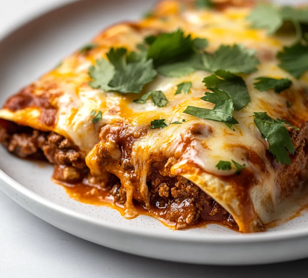 Savory beef enchiladas are a delightful dish that perfectly combines the rich flavors of seasoned ground beef, creamy cheese, and tangy enchilada sauce, all wrapped snugly in soft flour tortillas. This comforting meal is not only delicious but also highly versatile, allowing for a variety of ingredient combinations to cater to different palates. When you think of a home-cooked meal that resonates with warmth and satisfaction, enchiladas often spring to mind, making them a popular choice for family dinners and gatherings.