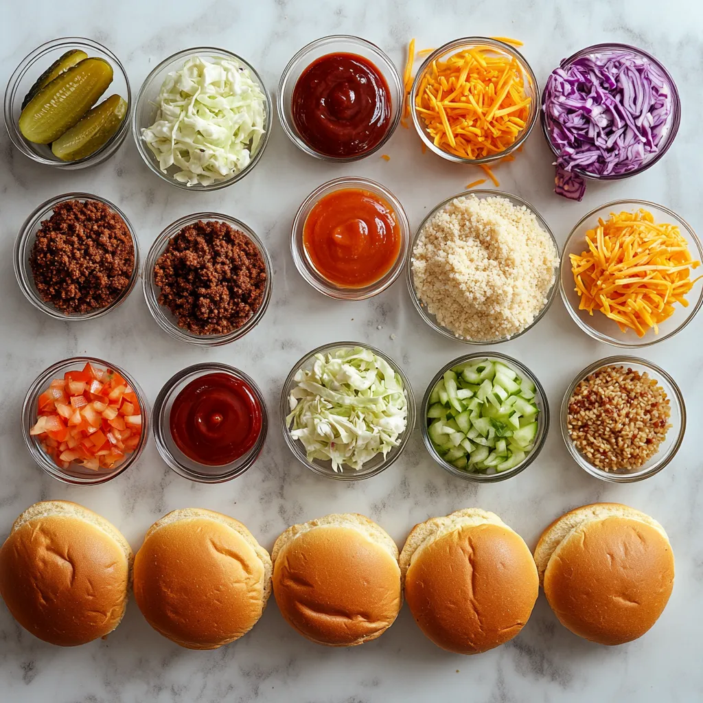 The savory slow cooker sloppy joes are a classic comfort food favorite that bring together robust flavors and delightful textures in an effortless way. This dish not only fills the stomach but also warms the soul, making it a perfect choice for family dinners, game days, or casual gatherings. The slow cooking process allows the ingredients to meld beautifully, creating a rich and hearty filling for your hamburger buns. The savory sauce coats the ground meat and vegetables, offering a symphony of tastes in every bite.