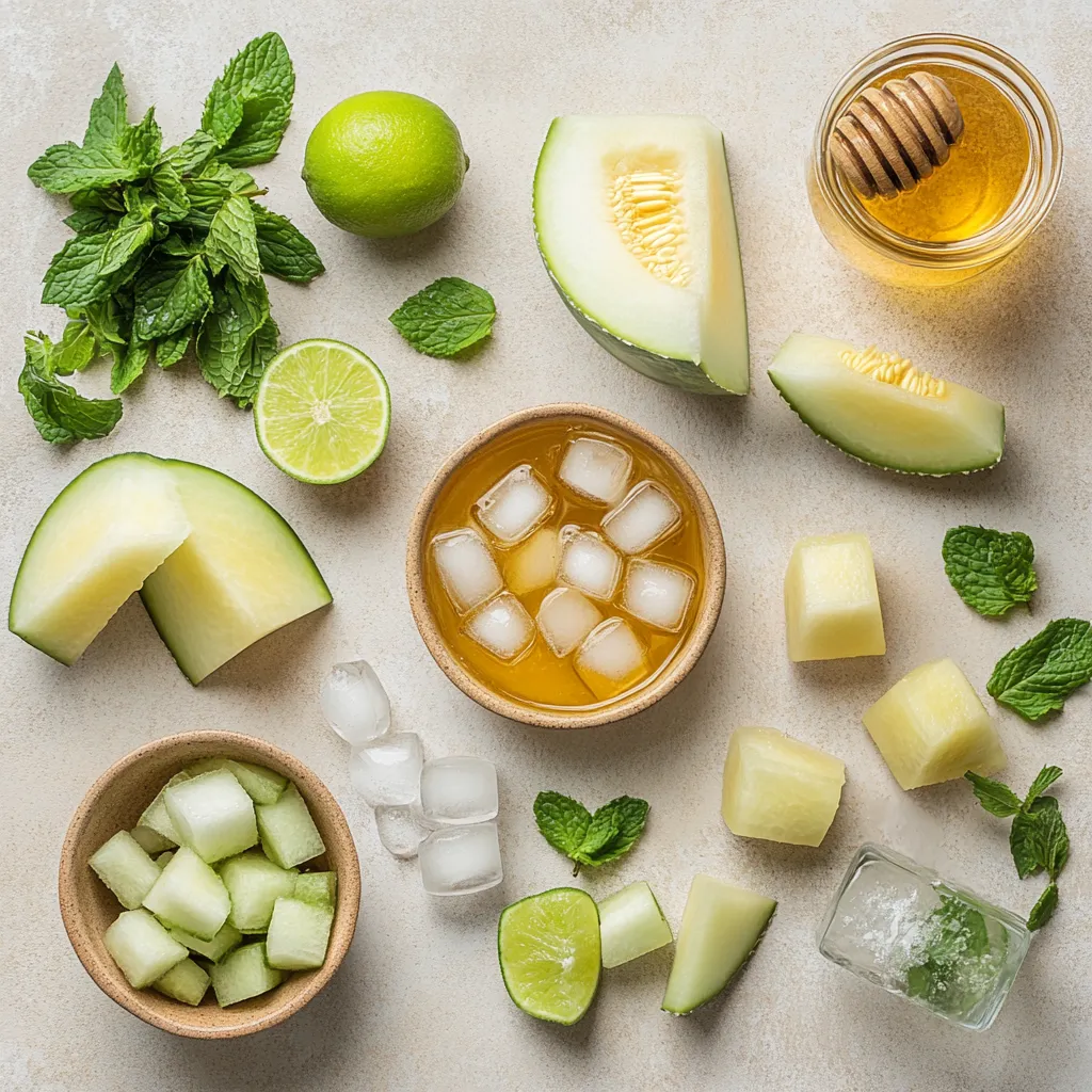 The Honeydew Mint Cooler is a delightful beverage that captures the essence of summer in every sip. With its refreshing combination of sweet honeydew melon and fragrant mint leaves, this drink offers a vibrant burst of flavor that is perfect for hot days. The addition of lime juice not only balances the sweetness but also elevates the drink's overall profile, making it a go-to option for gatherings or relaxing afternoons by the pool.