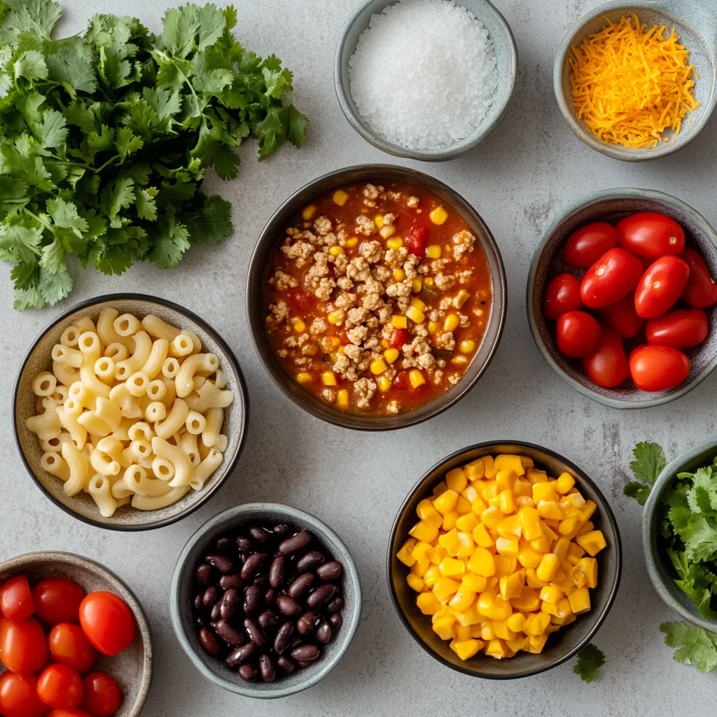 The Autumn Chili Chicken Mac Skillet is a warm and inviting dish that perfectly combines comforting flavors and textures. This recipe seamlessly meshes ground chicken, pasta, and a medley of vegetables, making it an ideal choice for cozy nights in. The hearty combination of spices and cheese adds layers of deliciousness, inviting everyone to gather around the table. As the temperatures start to drop, this comforting meal brings a sense of warmth and togetherness, making it perfect for family dinners or casual gatherings with friends.