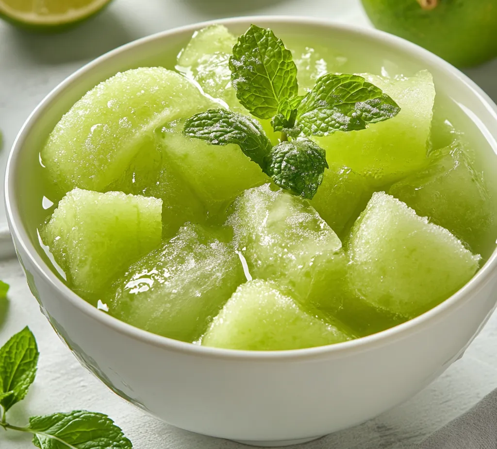 The Honeydew Mint Cooler is a delightful beverage that captures the essence of summer in every sip. With its refreshing combination of sweet honeydew melon and fragrant mint leaves, this drink offers a vibrant burst of flavor that is perfect for hot days. The addition of lime juice not only balances the sweetness but also elevates the drink's overall profile, making it a go-to option for gatherings or relaxing afternoons by the pool.