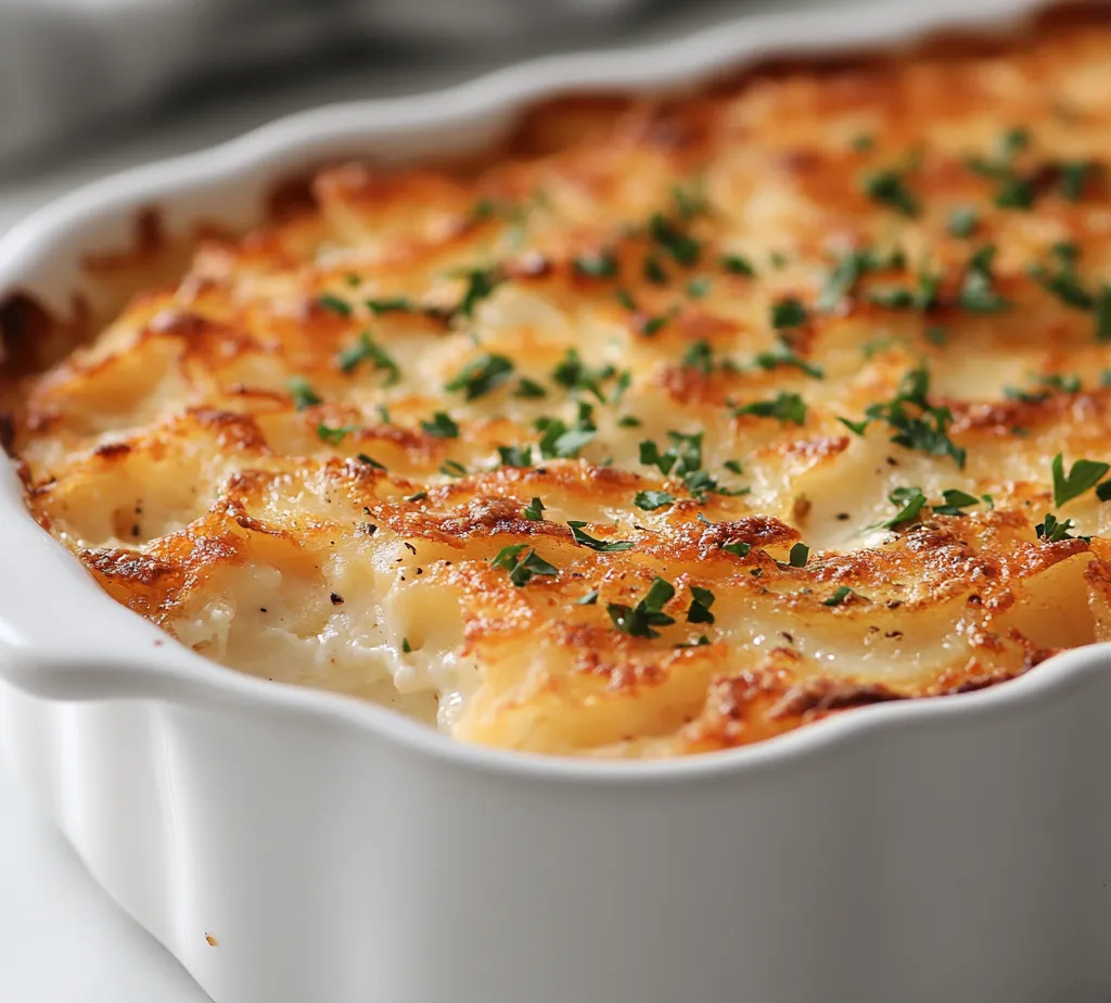 Food has a way of evoking memories and emotions, and Grandma's Hash Brown Casserole Extravaganza is a perfect testament to that. This dish combines creamy textures and rich flavors, making it a beloved comfort food that is simple to prepare. Utilizing frozen hash browns, it serves as a versatile option for brunches, potlucks, or cozy family dinners. Each bite embodies the nostalgia of family gatherings, guaranteeing satisfaction and warmth.