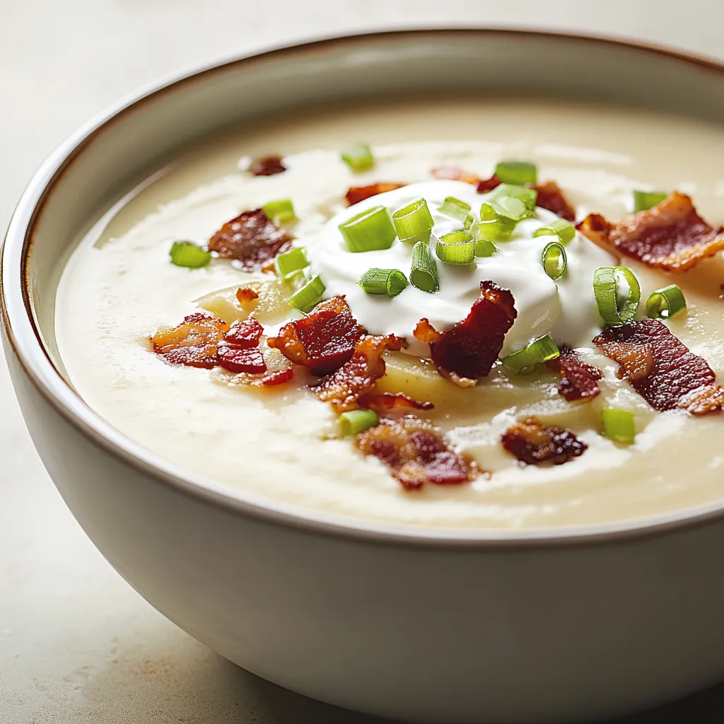 Outback-Style Loaded Potato Soup is a delightfully creamy and hearty dish that brings the warmth of comfort food right to your table. Known for its rich flavors and satisfying texture, this soup mimics the beloved, indulgent offerings found at famous steakhouses. With its combination of tender potatoes, sharp cheddar cheese, smoky bacon bits, and a creamy finish, each spoonful delivers a burst of flavor that invites you back for more.