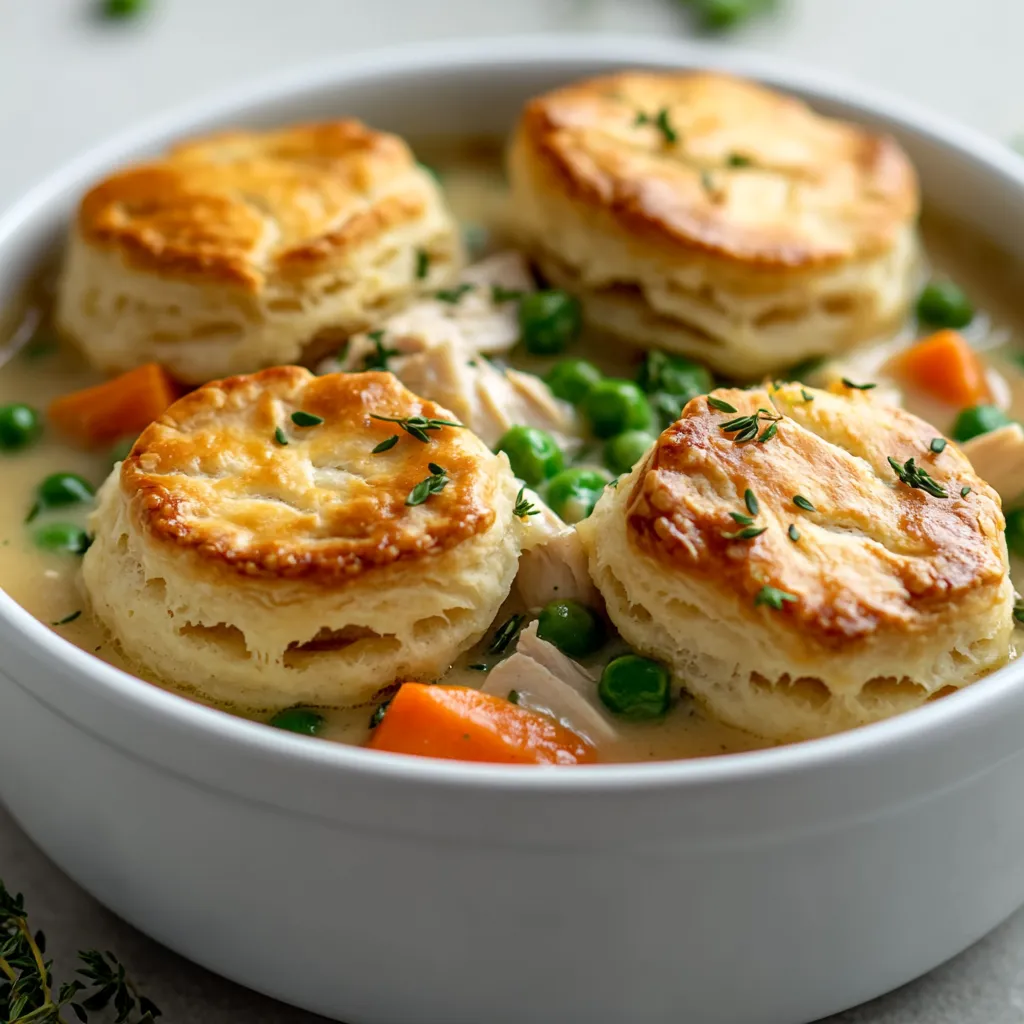 This Rustic Chicken Pot Pie with Flaky Biscuit Topping is a comforting dish that brings warmth and heart to any table. Celebrated for its rich and creamy filling, combined with a buttery biscuit crust, this recipe captures the essence of home-cooked goodness. The combination of tender chicken, vibrant vegetables, and aromatic herbs creates a satisfying meal that is both hearty and indulgent. Perfect for family dinners or a cozy night in, it reflects the heartwarming qualities of classic comfort food. Whether you’re reliving childhood memories or forging new ones, this pot pie promises to be a delightful centerpiece for your dining experience.