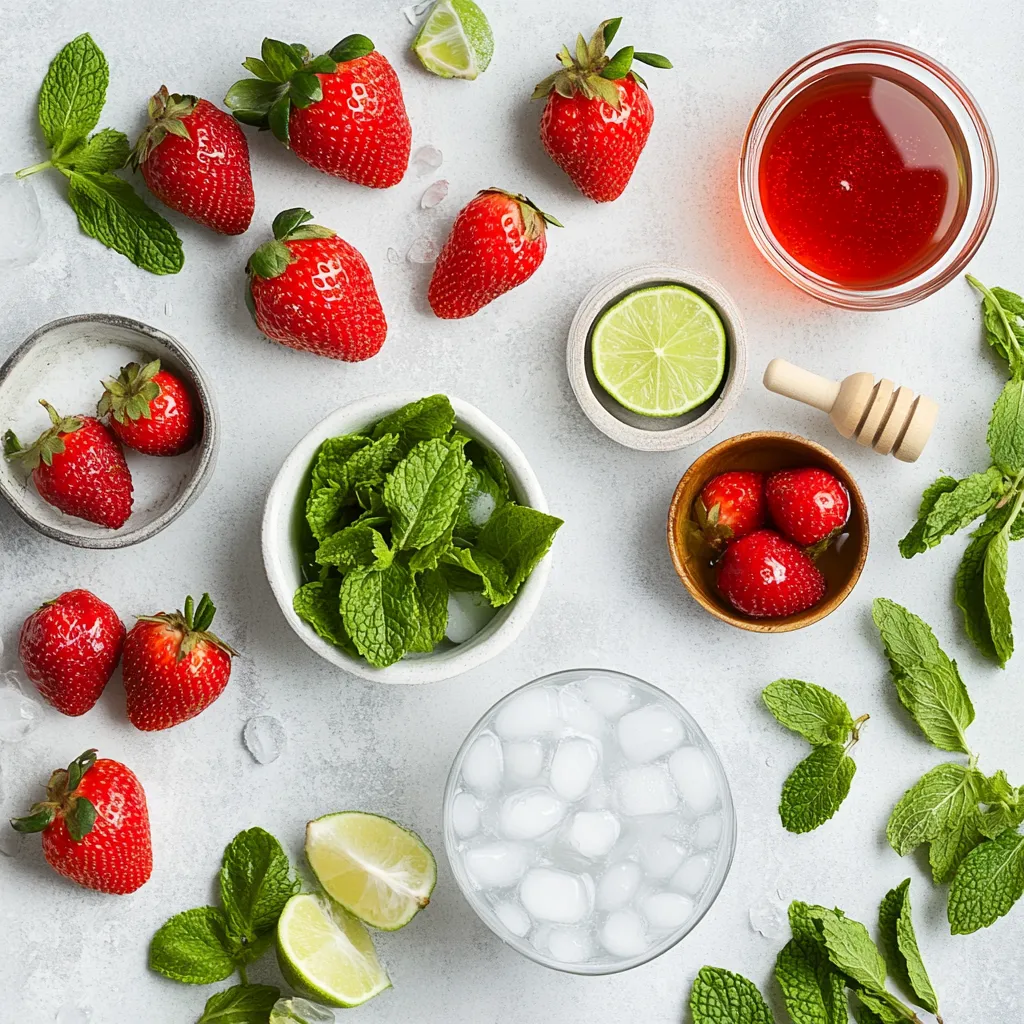 The Frozen Strawberry Mojito Mocktail Delight is a delightful and refreshing beverage that perfectly encapsulates the essence of summer. Packed with the vibrant flavors of fresh strawberries and mint, this non-alcoholic drink is ideal for various occasions, whether you are hosting a sunny picnic, enjoying a backyard barbecue, or simply relaxing at home on a hot day. The addition of coconut water or sparkling water provides a unique twist, making this mocktail a favorite choice for both kids and adults alike.
