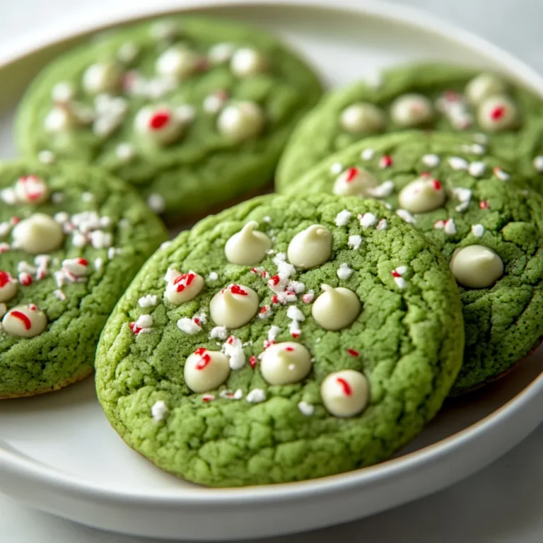 Understanding the joy of baking during the holiday season is essential for creating lasting memories. Grinchy Delight Cookies embody the essence of Christmas with their vibrant green hue and delightful flavors of white chocolate and peppermint. These cookies are festive not just in appearance but in flavor, bringing joy to every bite. The combination of the creamy white chocolate chips and the crunchy peppermint candies creates a harmonious blend of taste and texture that will delight both children and adults alike.