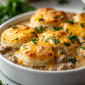 A hearty breakfast casserole stands as a testament to comfort food, combining rich flavors and convenient preparation into one satisfying dish. The Savory Biscuit and Sausage Gravy Casserole perfectly encapsulates these trends, bringing together layers of flaky biscuits, savory sausage, and creamy gravy in a single, mouthwatering bake. Not only does this casserole embrace the nostalgic allure of breakfast favorites, but it also offers practicality for busy families.