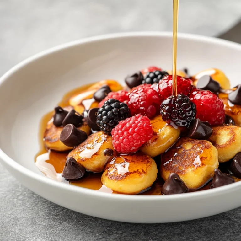 Pancake Poppers Delight is a delightful twist on traditional pancakes, offering bite-sized treats that are both fluffy and flavorful. Perfect for a cozy breakfast or a fun snack, these mini pancake poppers are easy to make and sure to please. With the option to incorporate mini chocolate chips or fresh berries, they cater to a variety of taste preferences, making them a versatile addition to your recipe collection.