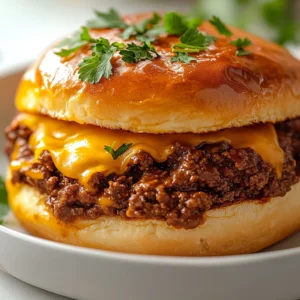 Exploring the savory world of comfort food, this Steakhouse Burger Sloppy Joes recipe combines the delightful essence of a classic backyard barbecue with the ease of a wholesome homemade meal. Perfect for casual gatherings or weeknight dinners, these sloppy joes are a scrumptious indulgence that brings everyone to the table. Rich with flavor and texture, they are not just your average sloppy joes; they elevate the traditional recipe with the addition of aromatic vegetables, a tangy and slightly sweet sauce, and the lusciousness of melted cheddar cheese.