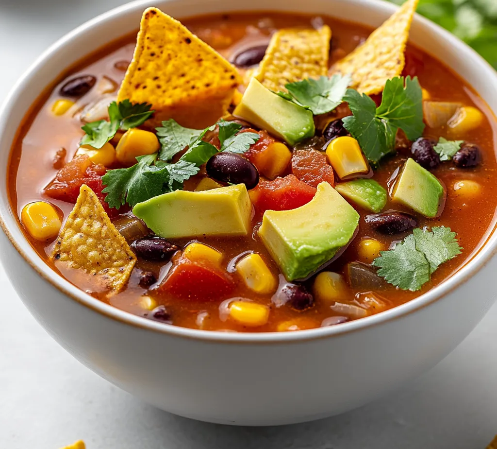 The Cozy Crockpot Vegetarian Tortilla Soup is a warm and nourishing dish that embodies comfort food at its finest. This delightful recipe combines a medley of vegetables and beans, simmered slowly to enhance their natural flavors. As the soup cooks, a savory aroma fills your kitchen, promising a satisfying meal that is both hearty and healthy. Ideal for chilly evenings or when you want to enjoy a hassle-free dinner, this tortilla soup allows for customization and is perfect for both vegetarian and non-vegetarian diets.