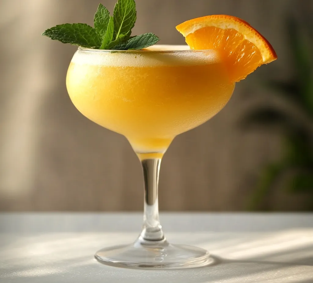 The Tropical Chill: Frozen Orange Mango Mocktail is a refreshing and vibrant beverage that transports you straight to a sun-soaked beach. Perfect for hot summer days or a lively gathering, this mocktail combines the luscious flavors of mango and orange with the hydrating qualities of coconut water. Imagine sipping on a drink that captures the essence of a tropical paradise, making it an ideal choice for family get-togethers, outdoor picnics, or simply relaxing in your backyard. It's not just another drink; it's a delicious escape to a sunny destination, even if it's crafted right in your home.