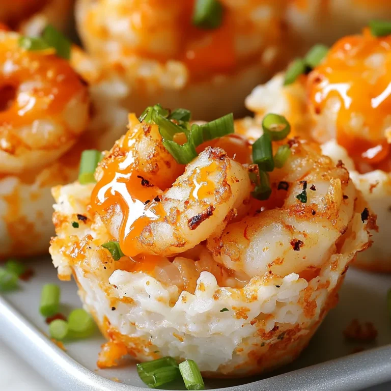 Crispy Buffalo Shrimp-Stuffed Rice Cups are an exciting twist on traditional flavors that will leave your guests impressed and your taste buds tingling. The combination of rich, savory shrimp coated in zesty buffalo sauce, cradled in tender jasmine rice, creates a delightful fusion of textures and tastes. Perfect as an appetizer, snack, or even a main dish, these rice cups are not only flavorful but also visually appealing, making them a hit at any gathering or party.