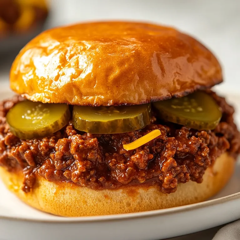 The savory slow cooker sloppy joes are a classic comfort food favorite that bring together robust flavors and delightful textures in an effortless way. This dish not only fills the stomach but also warms the soul, making it a perfect choice for family dinners, game days, or casual gatherings. The slow cooking process allows the ingredients to meld beautifully, creating a rich and hearty filling for your hamburger buns. The savory sauce coats the ground meat and vegetables, offering a symphony of tastes in every bite.